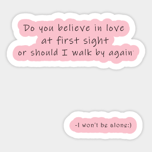 Pick up line Sticker